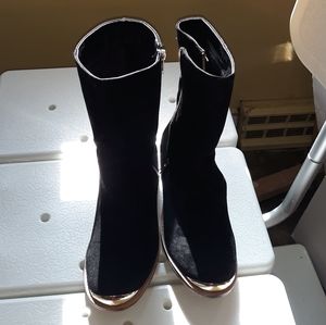 Bamboo Women Winter Zipper  Boots Black 8.5